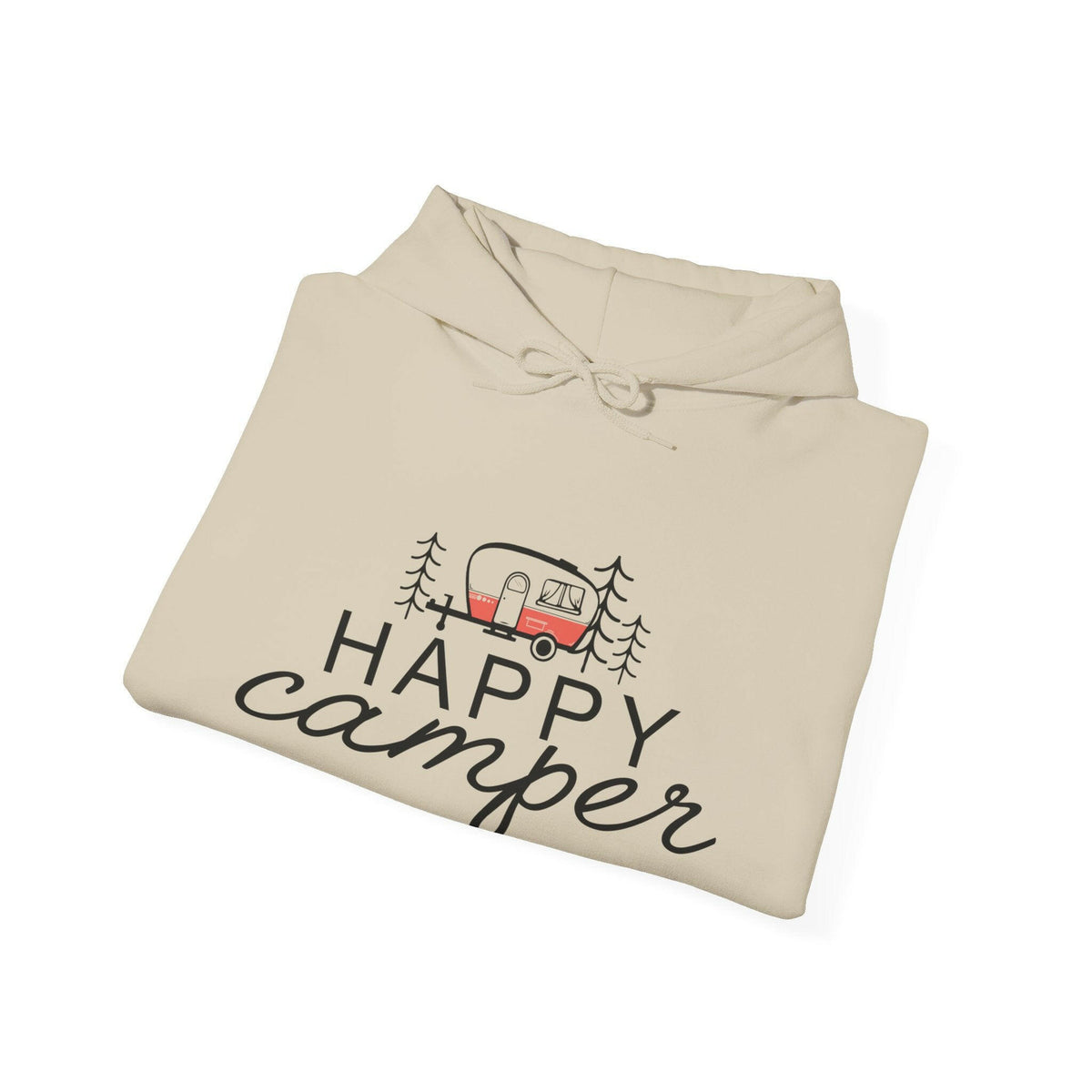 Happy Camper Unisex Hooded Sweatshirt.