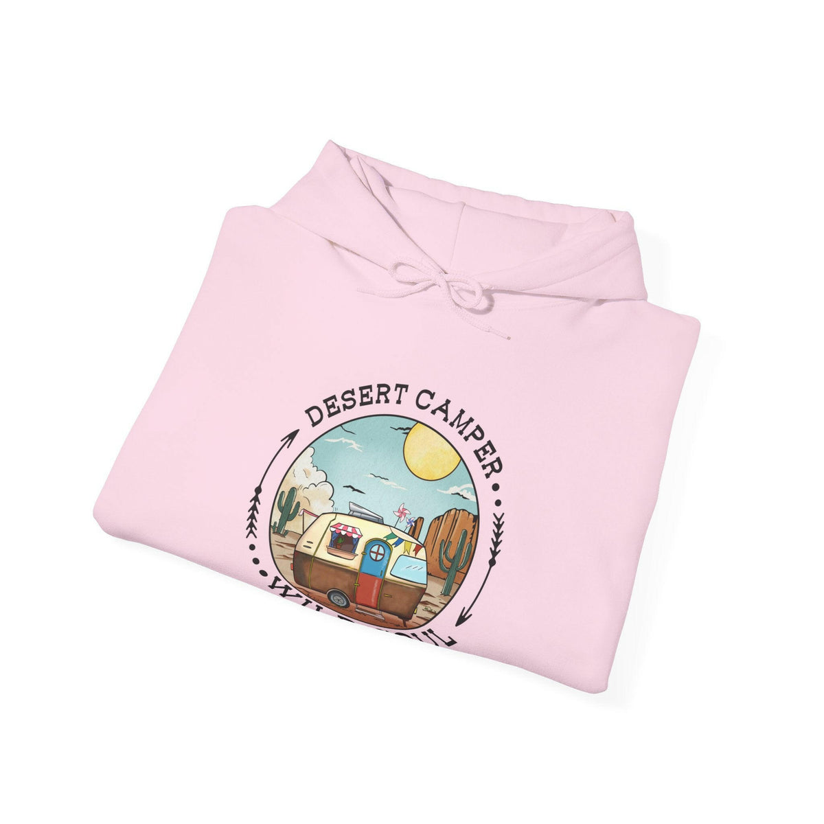 Desert Camper Unisex Hooded Sweatshirt.