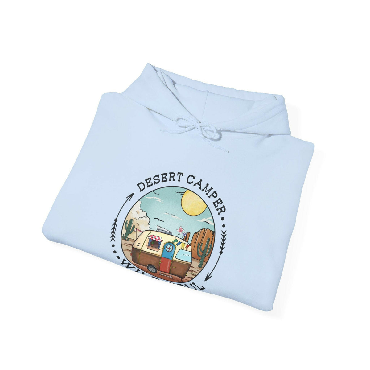 Desert Camper Unisex Hooded Sweatshirt.