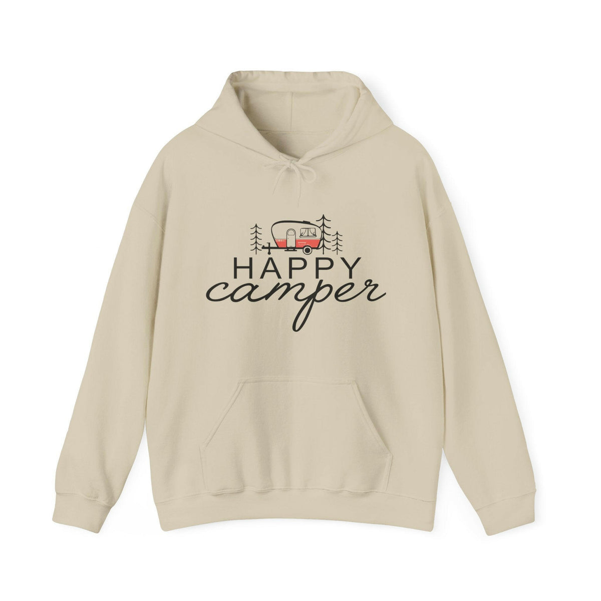 Happy Camper Unisex Hooded Sweatshirt.