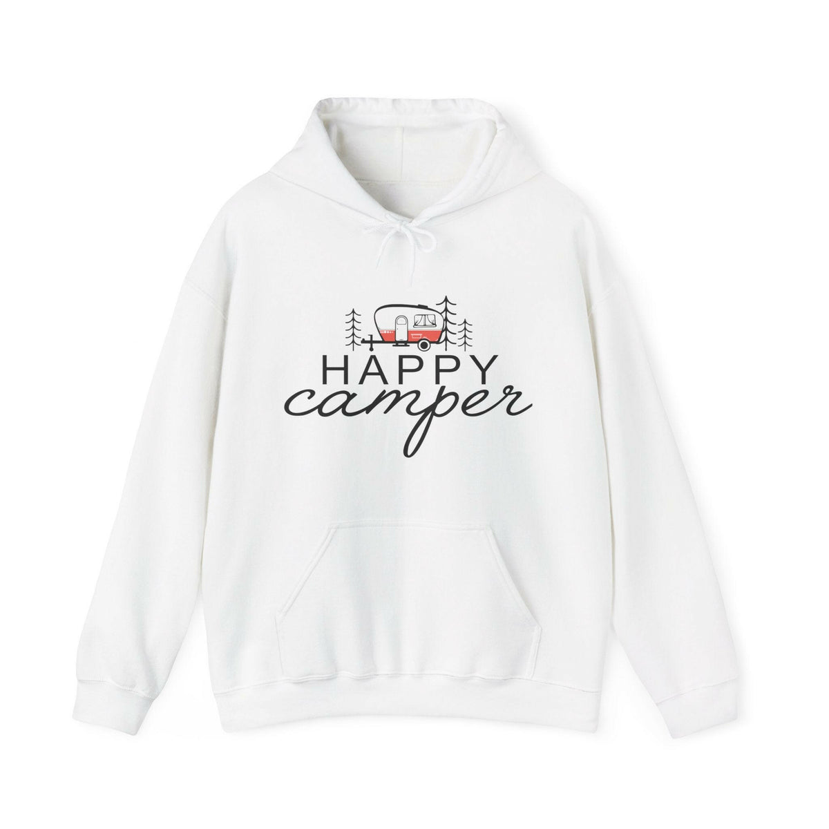 Happy Camper Unisex Hooded Sweatshirt.