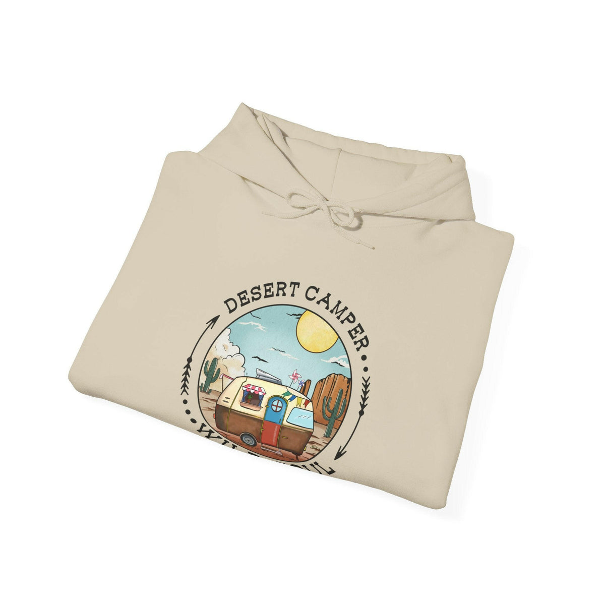 Desert Camper Unisex Hooded Sweatshirt.