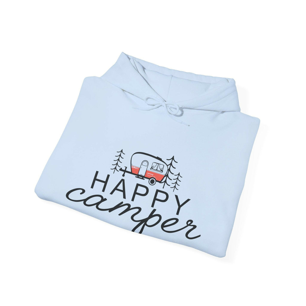 Happy Camper Unisex Hooded Sweatshirt.