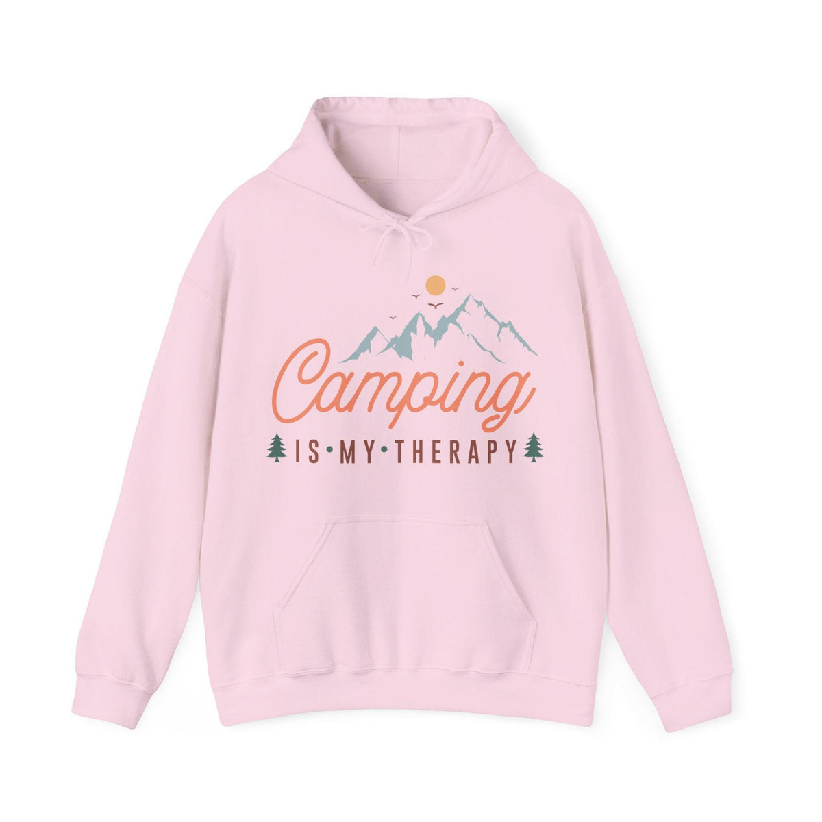 Camping Is My Therapy Unisex Hooded Sweatshirt.