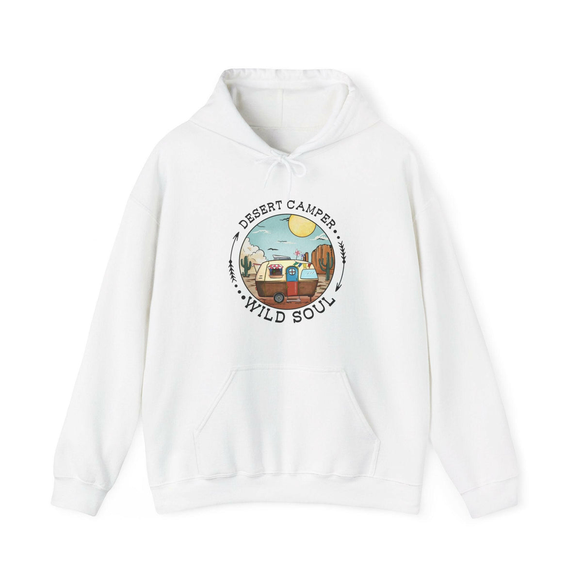 Desert Camper Unisex Hooded Sweatshirt.