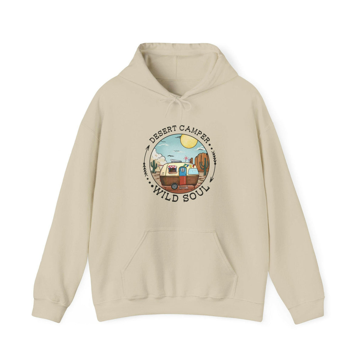 Desert Camper Unisex Hooded Sweatshirt.