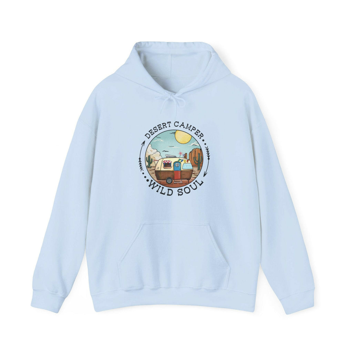 Desert Camper Unisex Hooded Sweatshirt.