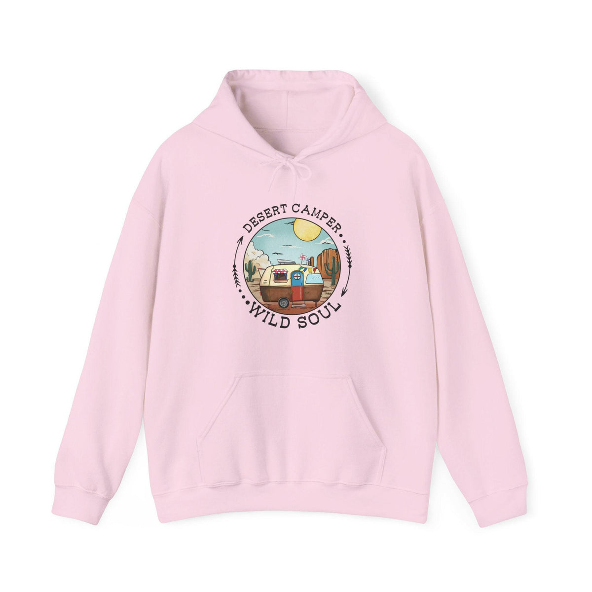 Desert Camper Unisex Hooded Sweatshirt.