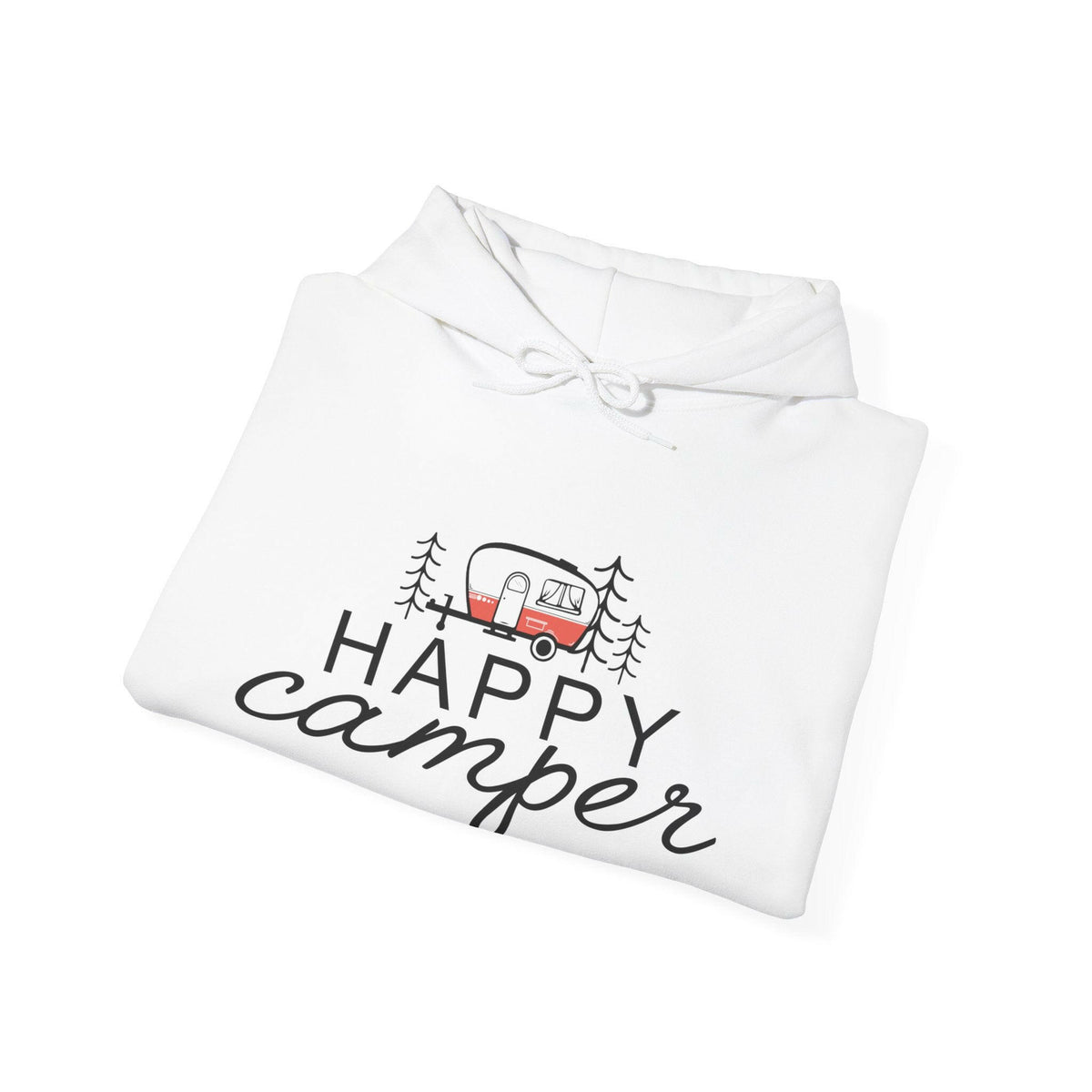 Happy Camper Unisex Hooded Sweatshirt.