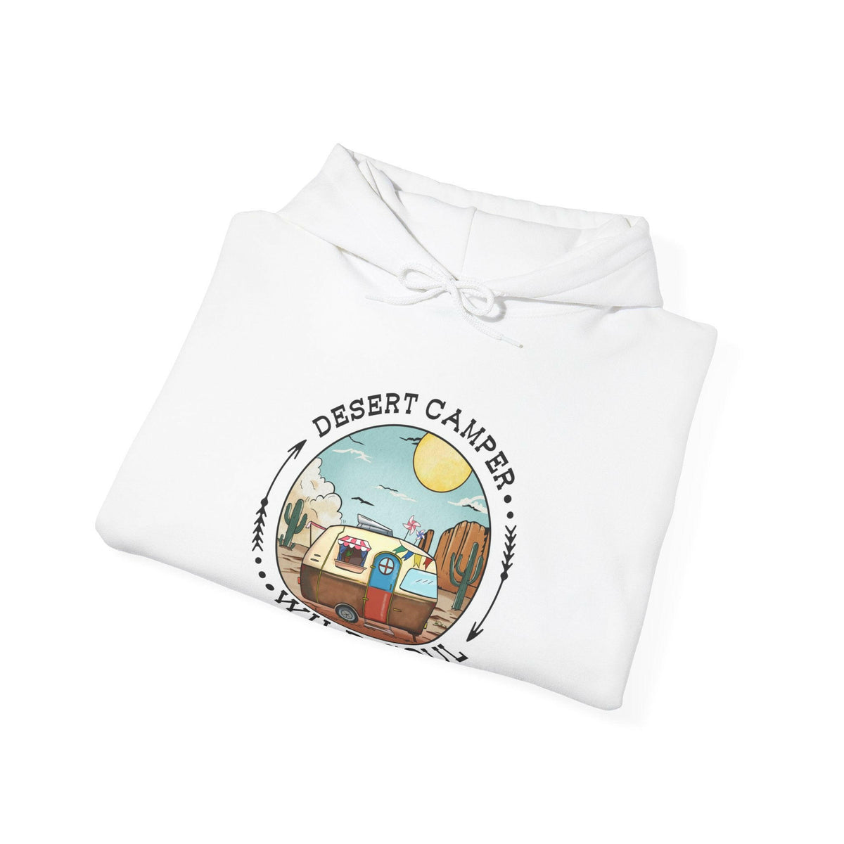 Desert Camper Unisex Hooded Sweatshirt.