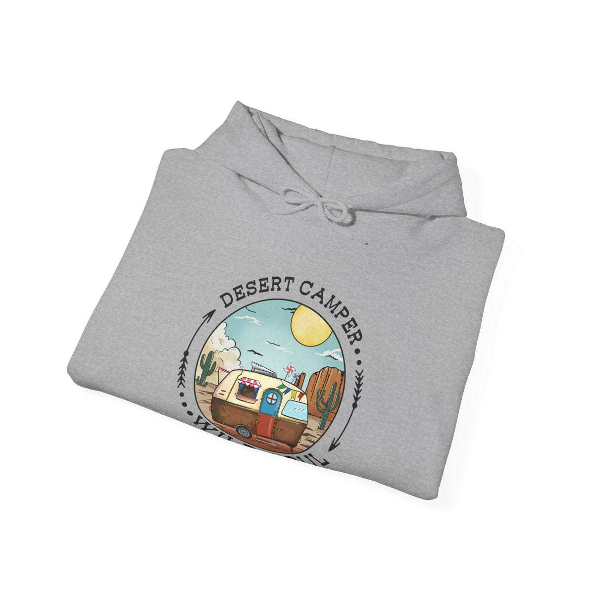 Desert Camper Unisex Hooded Sweatshirt.